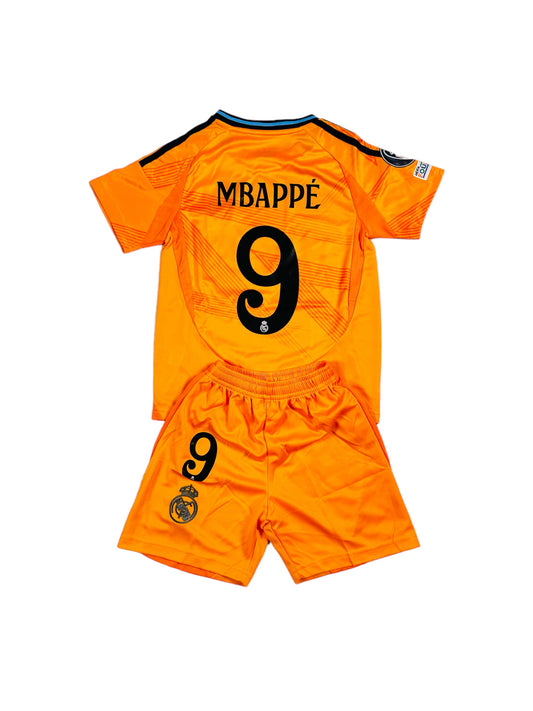 Mbappe #9 Madrid away third  2024 Youth soccer set