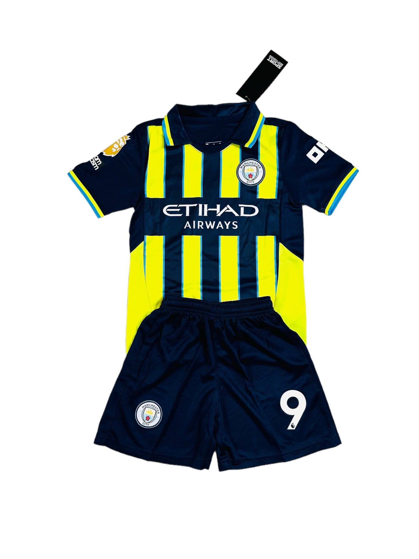 Haaland #9 Man City Away 2024/25 Youth soccer set