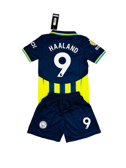 Haaland #9 Man City Away 2024/25 Youth soccer set