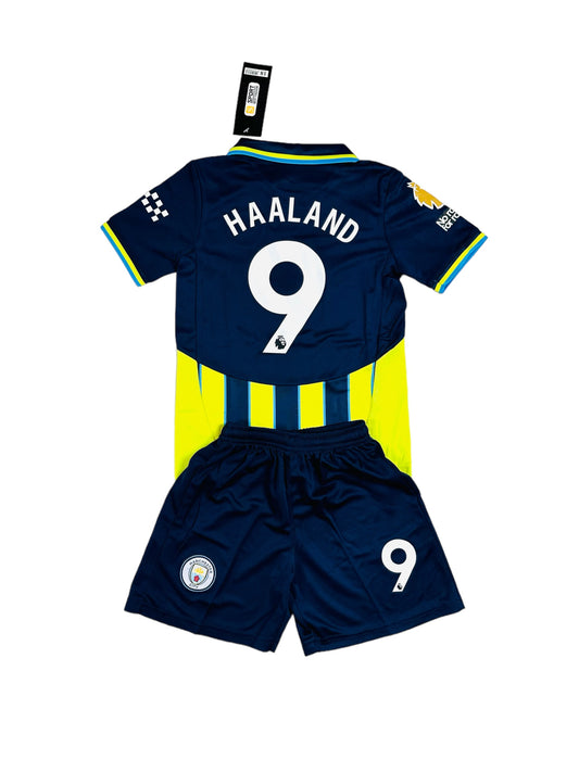 Haaland #9 Man City Away 2024/25 Youth soccer set