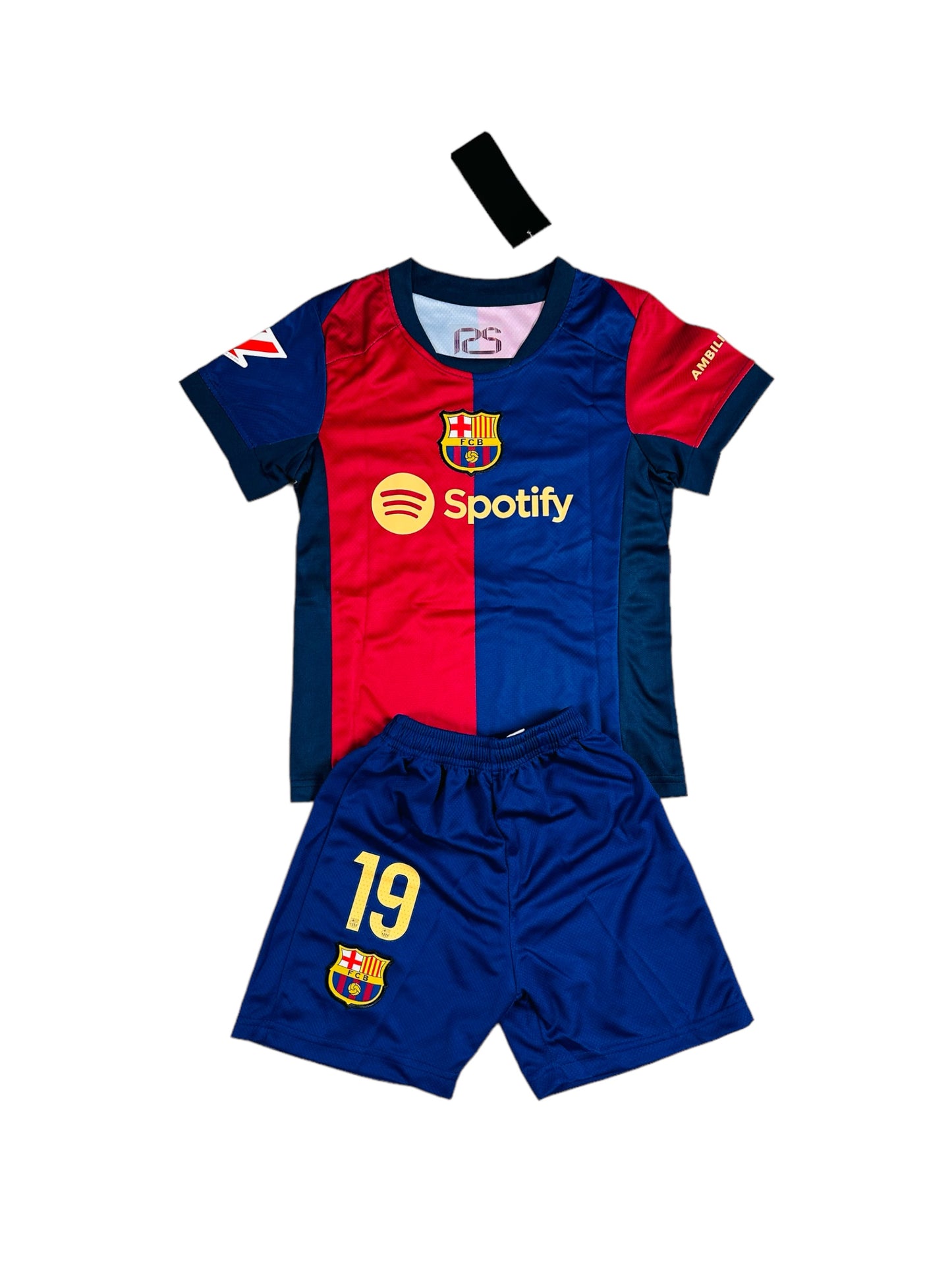 Lamine Yamal #19 Barcelona Home 2024/25 Youth soccer set