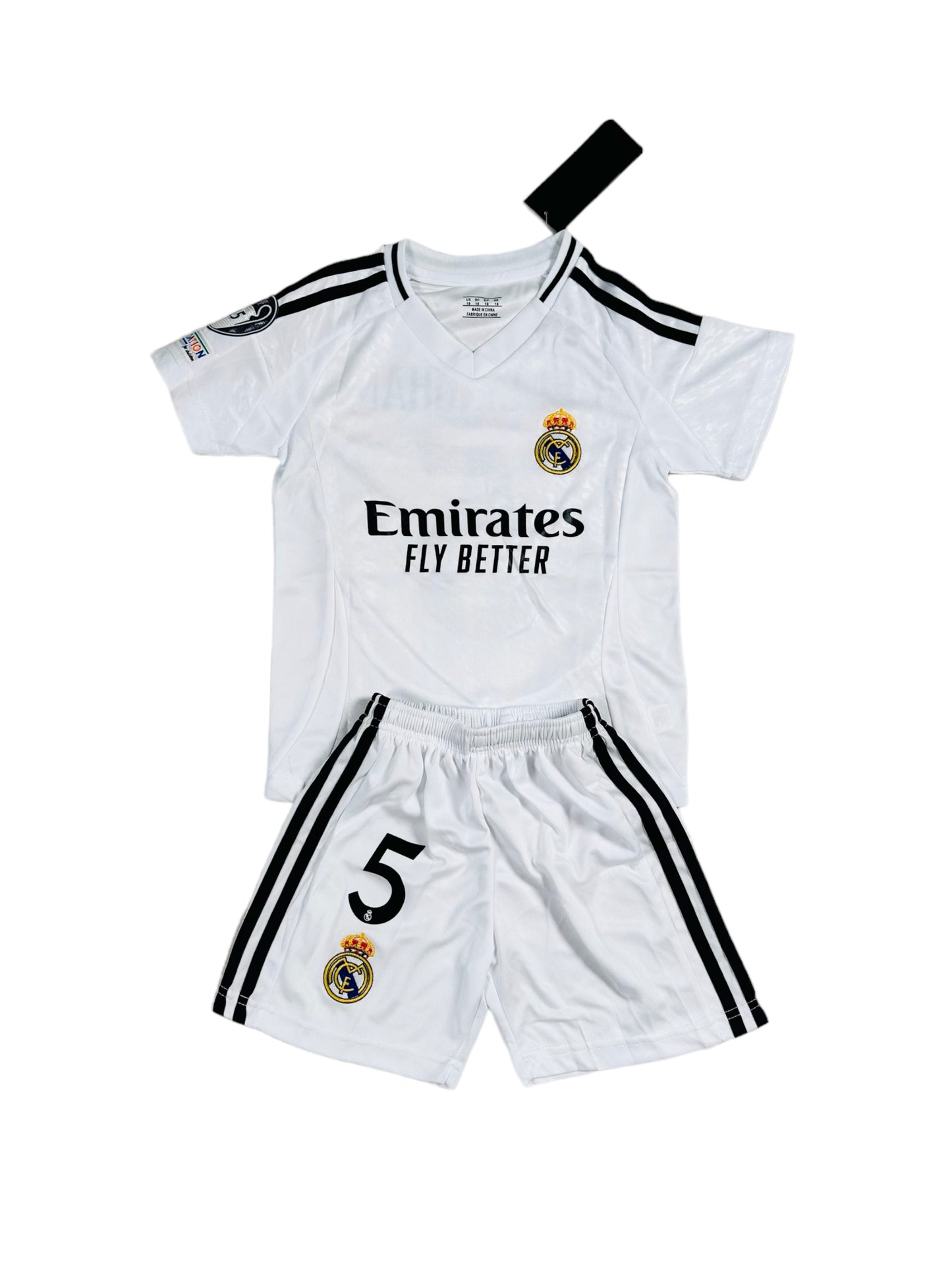 Bellingham #5 Real Madrid home 2024/25 Youth soccer set