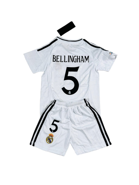 Bellingham #5 Real Madrid home 2024/25 Youth soccer set