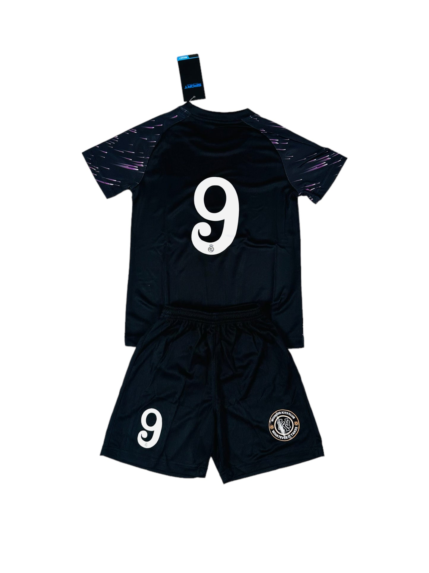 Madrid #9 Goat Youth soccer set - Black