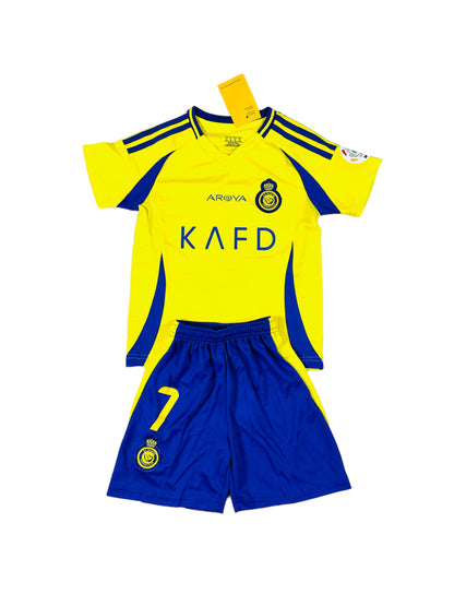 Ronaldo#7 Al Nassr Home 2024/25 Youth soccer set