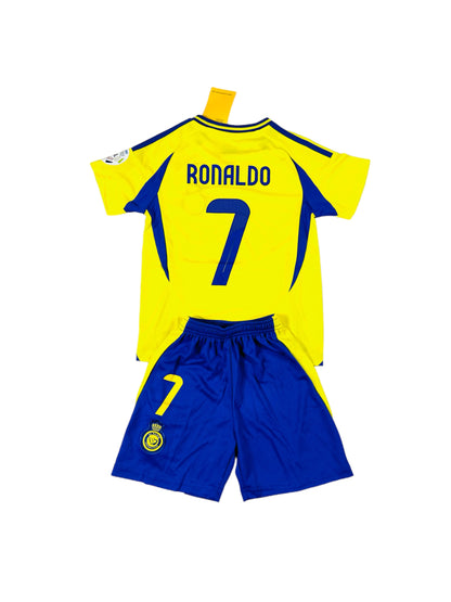 Ronaldo#7 Al Nassr Home 2024/25 Youth soccer set