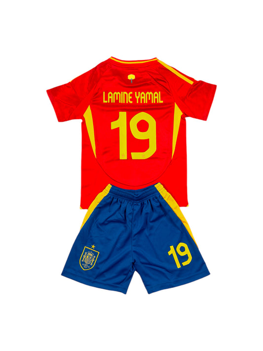 Lamine Yamal #19 Spain Home 2024/25 Youth soccer set