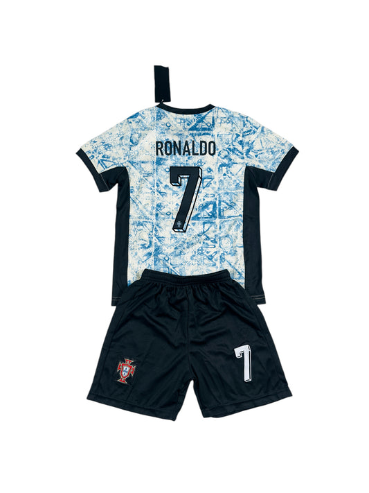 Ronaldo #7 Portugal Away 2024 Youth soccer set