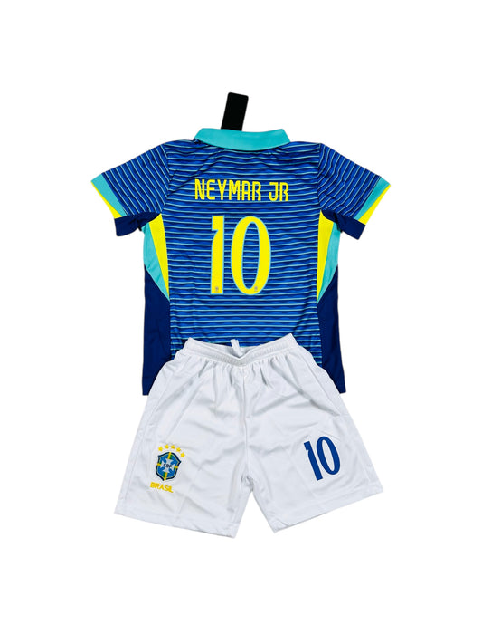 Neymar #10 Brazil Away Youth soccer set 2024/25