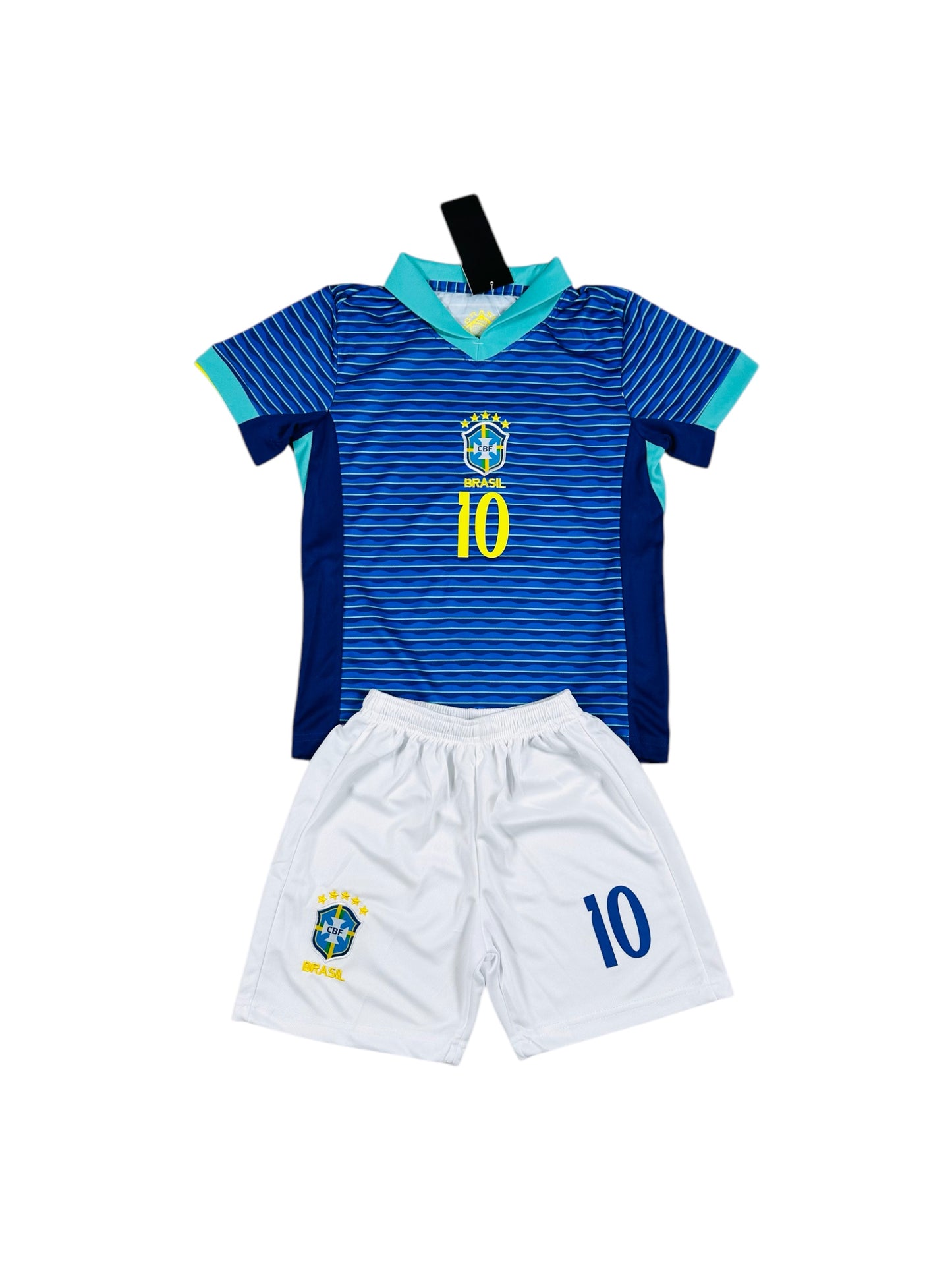 Neymar #10 Brazil Away Youth soccer set 2024/25