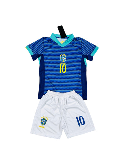 Neymar #10 Brazil Away Youth soccer set 2024/25