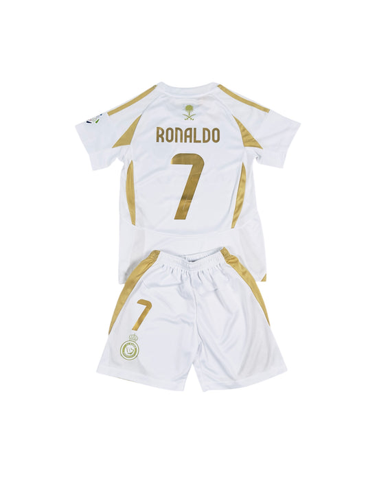 Ronaldo#7 Al Nassr Away Third 2024/25 Youth soccer set