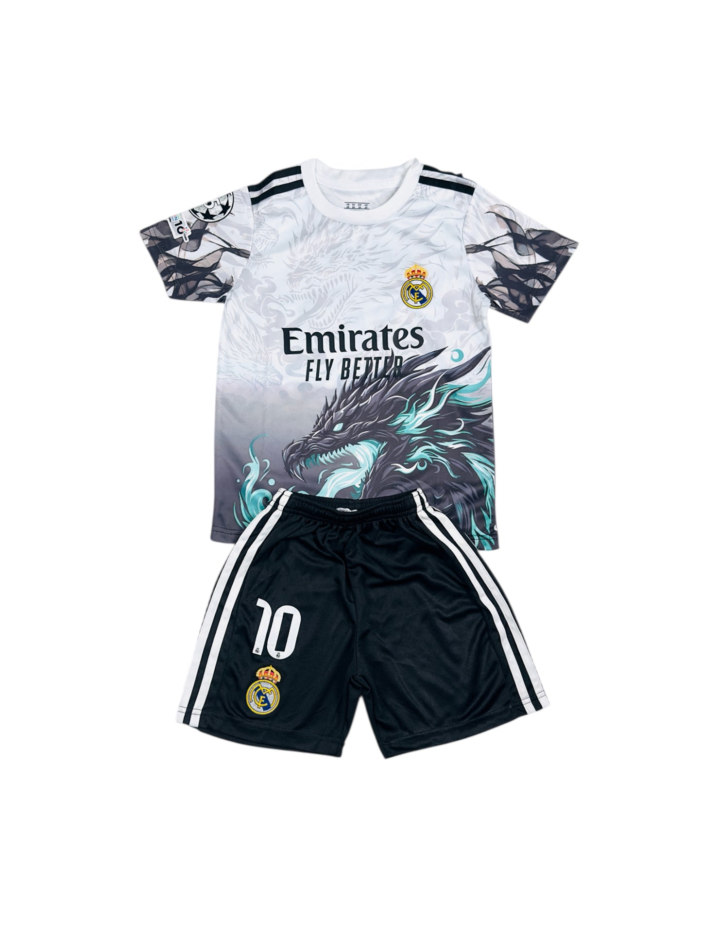 Mbappe #10 Madrid Special Edition 2025 Youth soccer set-White Dragon