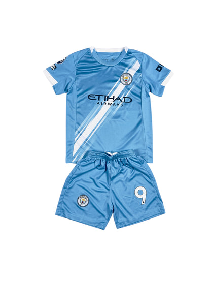 Haaland #9 Man City home 2025 Youth soccer set