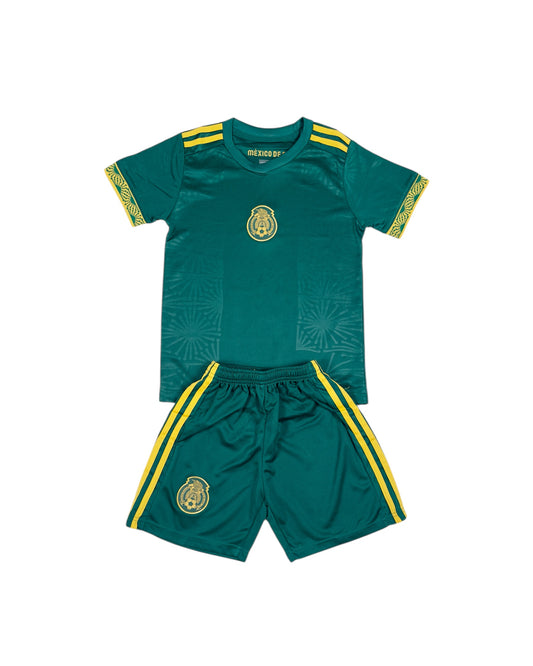 Mexico Home Green 2025 Youth soccer set