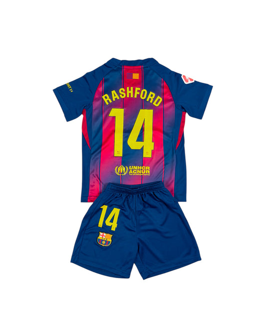 Rashford #14 Barcelona Home 2025 Youth soccer set