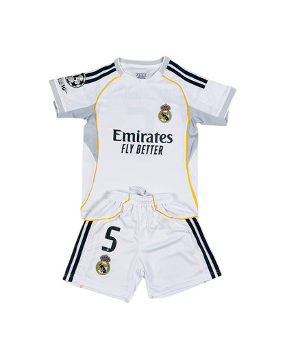 Bellingham #5 Madrid home 2025 Youth soccer set