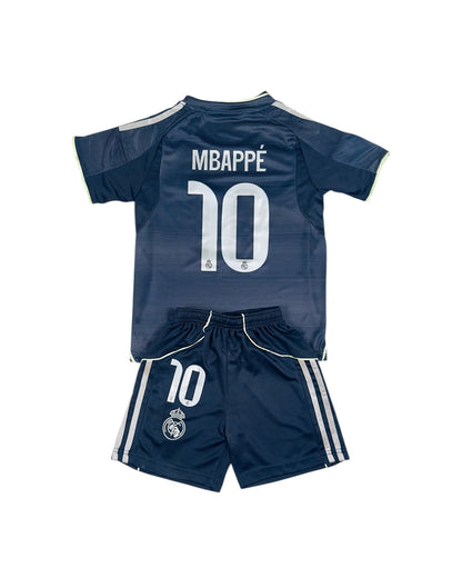 Mbappe #10 Madrid away 2025 Youth soccer set