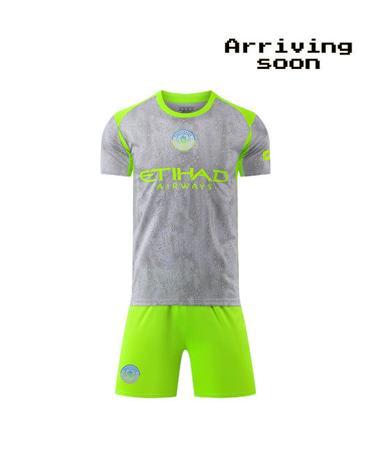 Haaland #9 Man City Away third 2025 Youth soccer set