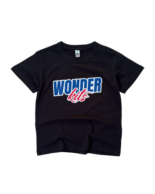 Wonder Kits Sports Youth T- Shirt - Black/Blue