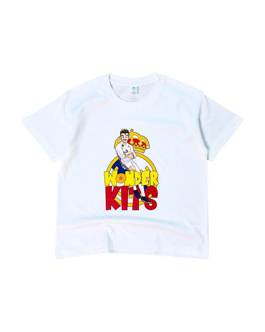 Cartoon Graphic Youth Shirt - Hero White