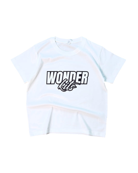 Wonder Kits Sports Youth T- Shirt - White/Black