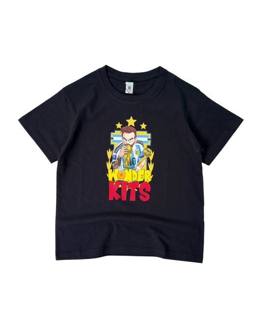 Cartoon Graphic Black Youth Shirt - World Champions