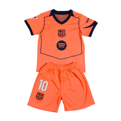 Lamine Yamal #10 Orange Youth soccer set