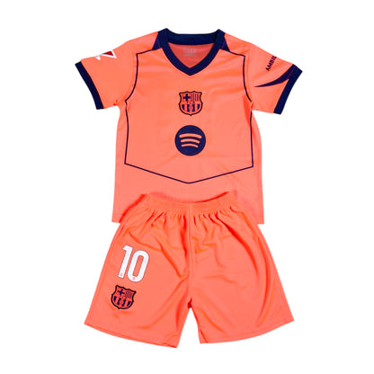 Lamine Yamal #10 Orange Youth soccer set
