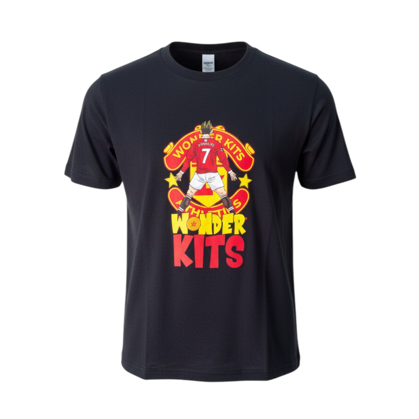 Cartoon Graphic Youth Shirt - Man U Black