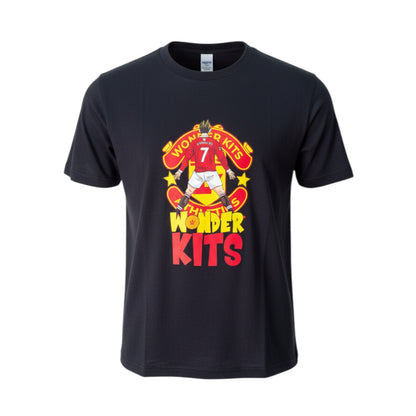 Cartoon Graphic Youth Shirt - Man U Black