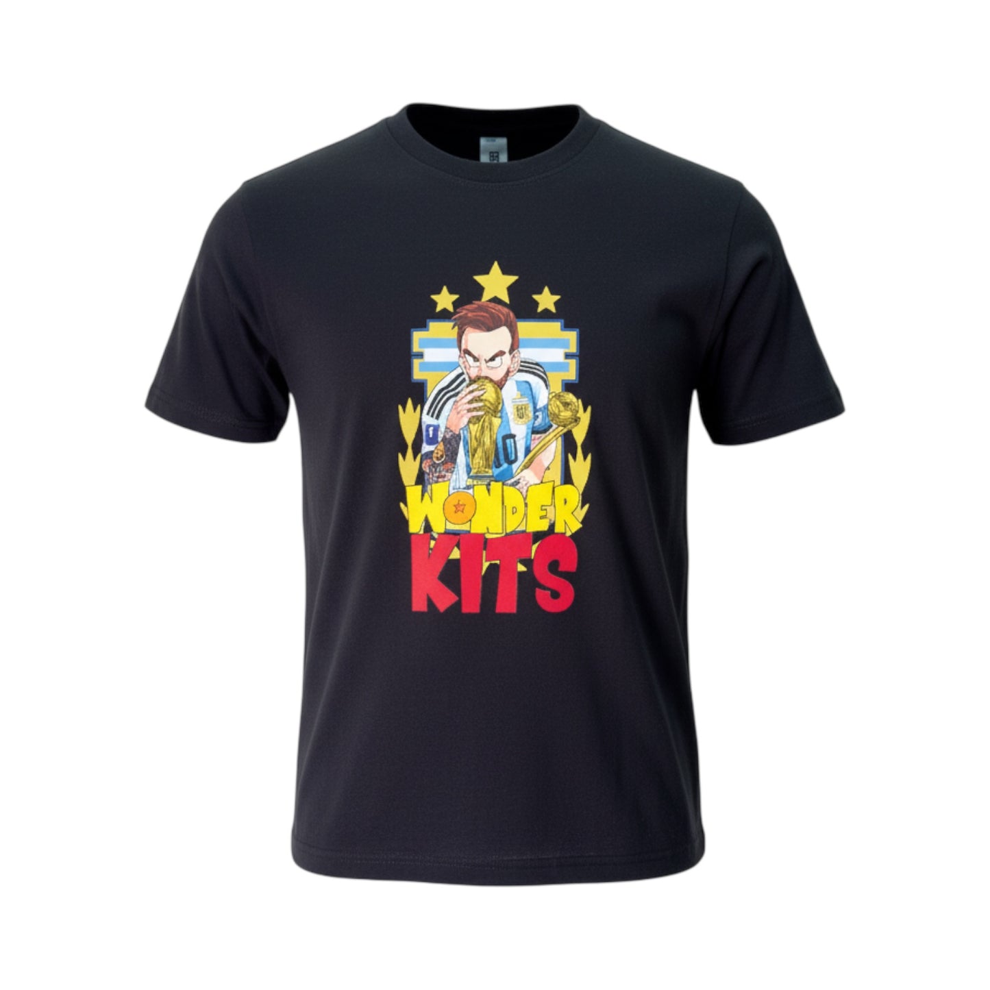 Cartoon Graphic Black Youth Shirt - World Champions