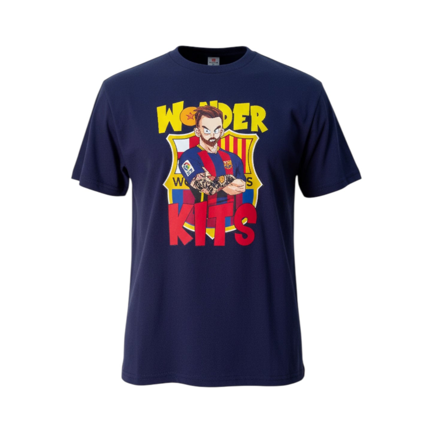 Cartoon Graphic Youth Shirt -Barcelona Midnight Blue