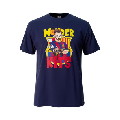 Cartoon Graphic Youth Shirt -Barcelona Midnight Blue