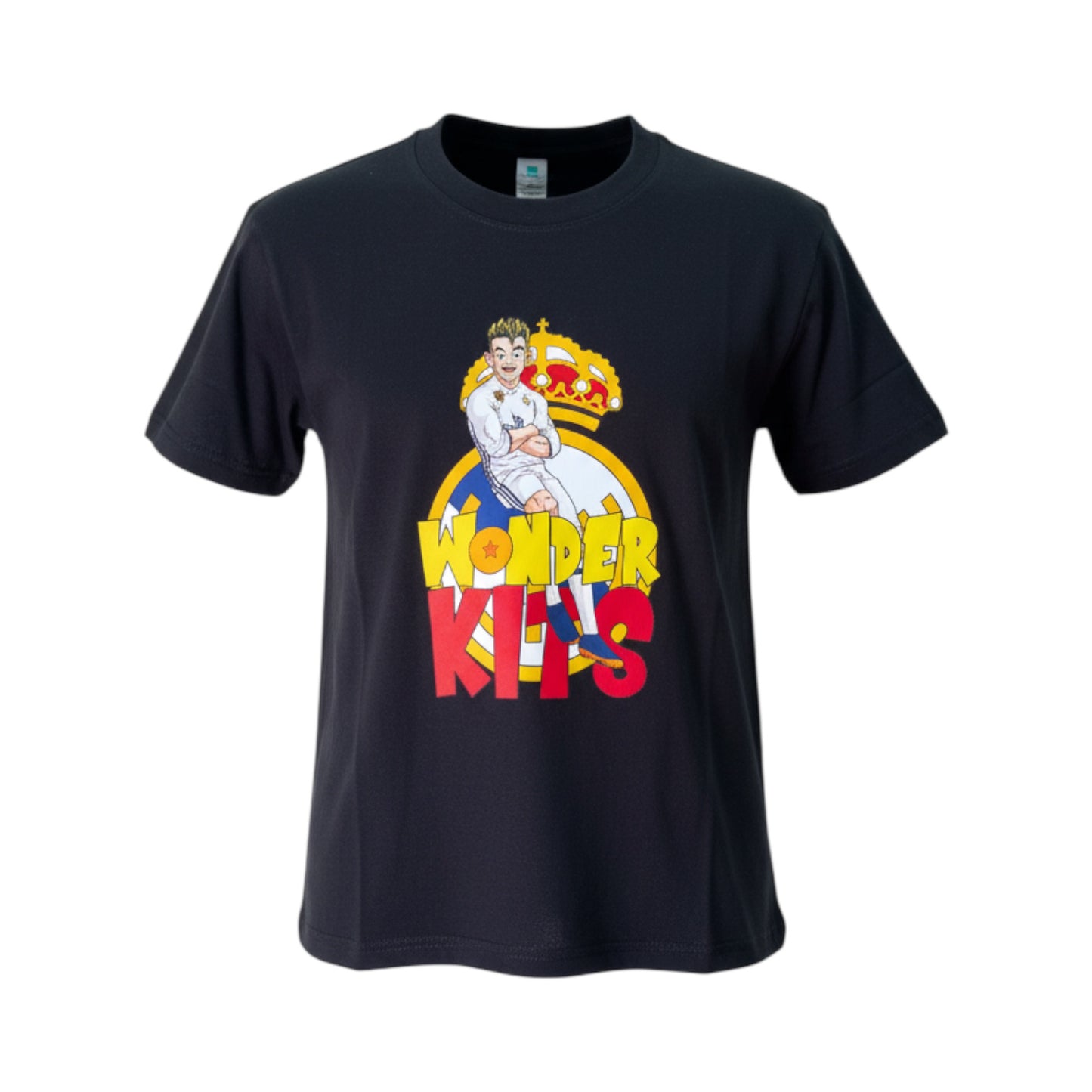 Cartoon Graphic Youth Shirt - Hero Black