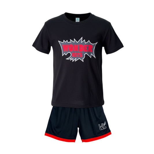 Graphic Youth Outfit Set - Black