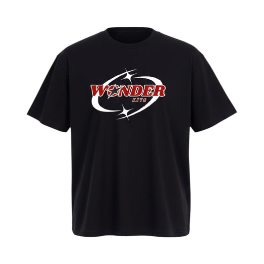 Wonder Kits Sports Youth T- Shirt - Stars Black