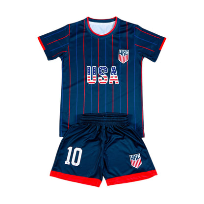 Team USA #10 Youth soccer Jersey set
