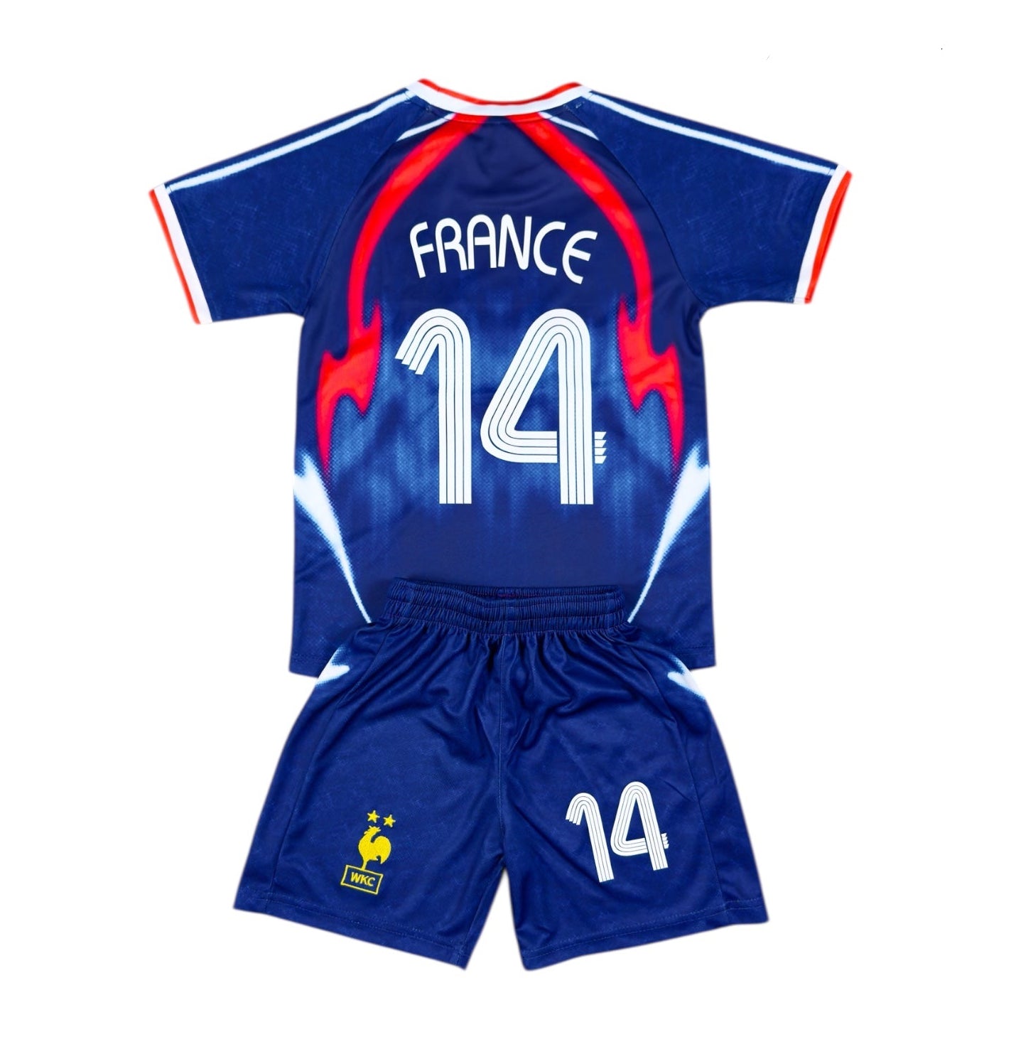 Retro France #14 Youth soccer Jersey set