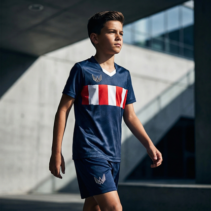 Essentials Youth soccer jersey Set - Athletic Red